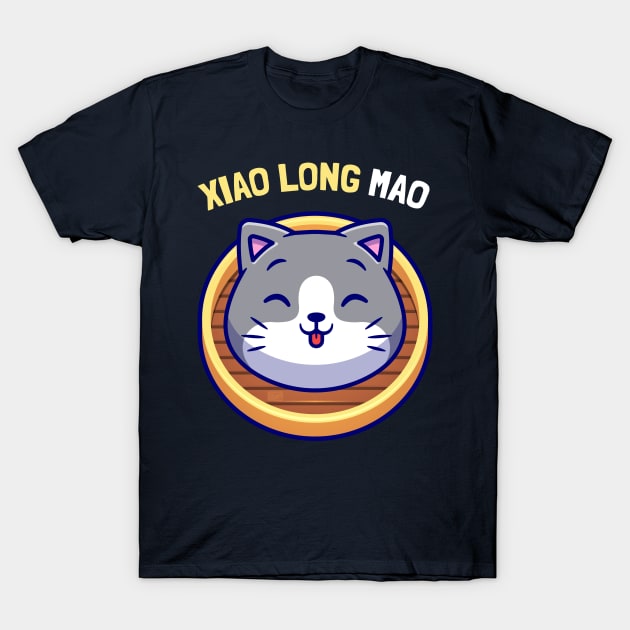 Funny Asian Chinese Dimsum Xiao Long Mao Bao Cat Lover Puns T-Shirt by porcodiseno